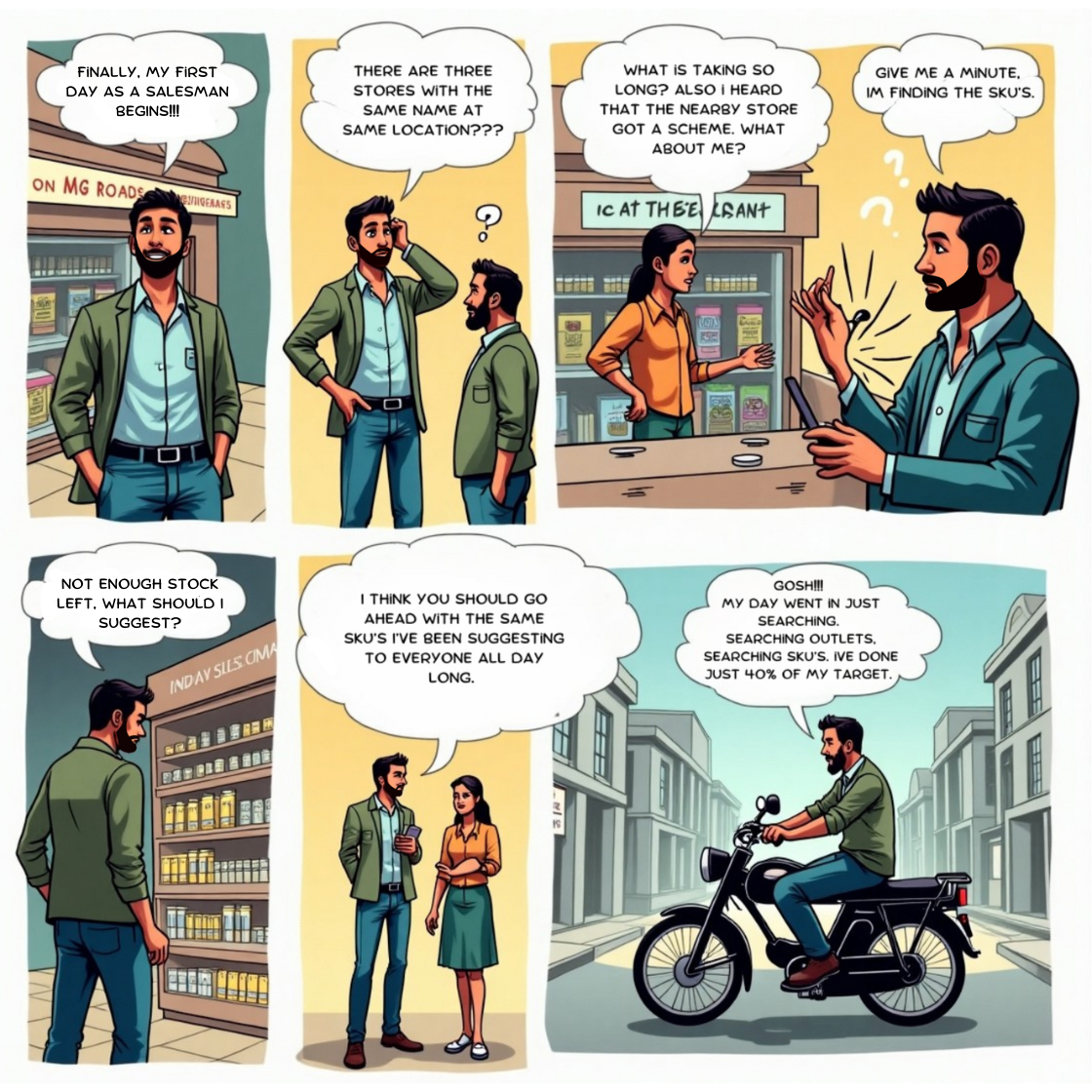 Finally a salesman begins
