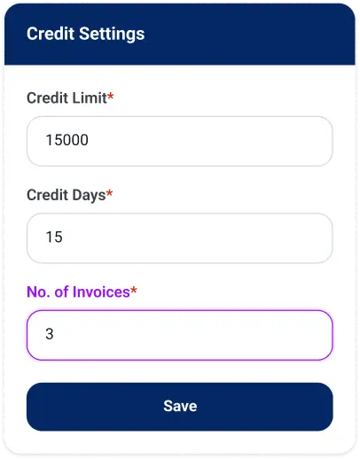 Limiting the Number of Invoices that can be Issued on Credit